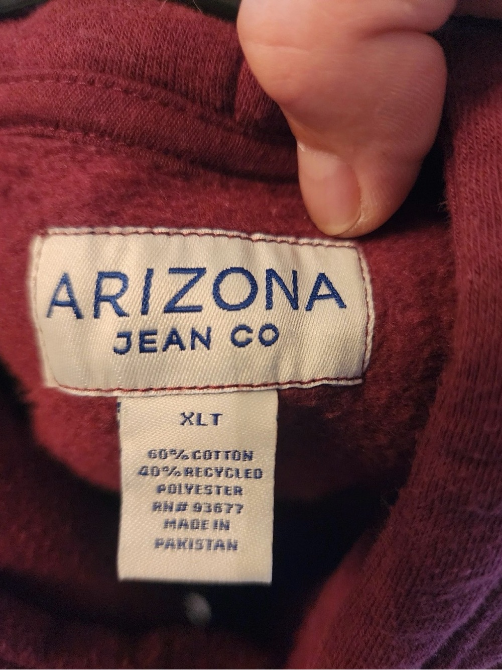Arizona purple hoodie size mens xl tall - Picture 3 of 3